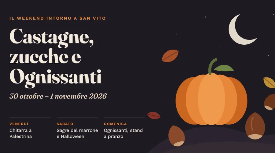 Il weekend: castagne e Halloween per Ognissanti (30 ottobre-1 novembre)