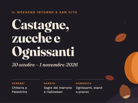 Il weekend: castagne e Halloween per Ognissanti (30 ottobre-1 novembre)