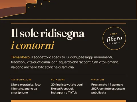 Contest fotografico: "San Vito Romano: il sole ridisegna i contorni"
