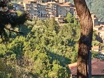 Il Castello Theodoli visto dal parco della villa.